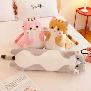 ตุ๊กตาหมอนข้างน้องแมวน้อย 55CM 70CM 90CM 110CM ผ้านุ่มน่ากอดสุดๆ เขียนการ์ดอวยพรได้