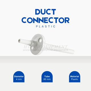 Duct Connector, plastic tube, pressure port, length 80 mm