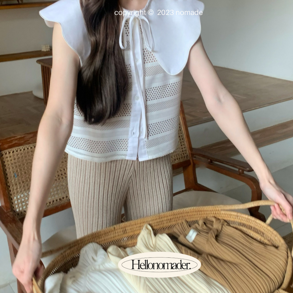 Nómade. | พร้อมส่ง Nomatter Lace Top {เสื้อแขนกุดลูกไม้คอระบาย}