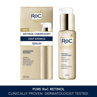 ของแท้💯RoC Retinol Correxion Deep Wrinkle Serum 30ml เซรั่มนี้ช่วยลดริ้วรอยร่องลึกที่ฝังลึกซึ่งรักษาได้ยากอย่างเห็นได้ชั