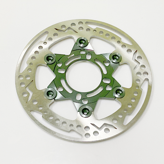 จานเบรคแต่ง CNC เจาะลายสายฟ้า 220 MM ใส่ Wave ทุกตัว/Dream-Supercub/PCX/MSX/NOUVO/FINO/รุ่นอื่นๆ มี 2 สี (มีขายส่ง