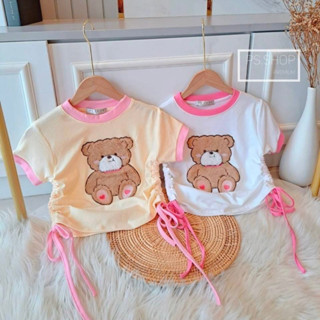 เสื้อครอปรูดข้าง กุ้นคอ กุ้นแขน