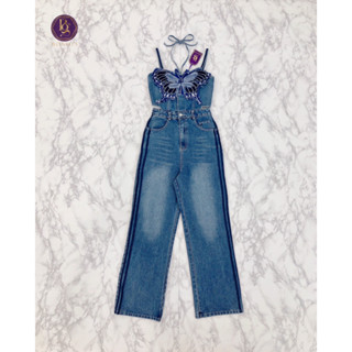 Lalisa999ราคาถูกที่สุด!! Boniga(โบนิก้า) Jumpsuit จั้มสูทขายาวสุดเก๋