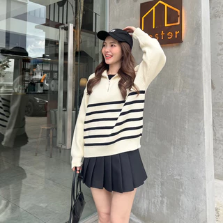 Thesummernade : Frankie sweater สเวตเตอร์ซิปไหมพรม