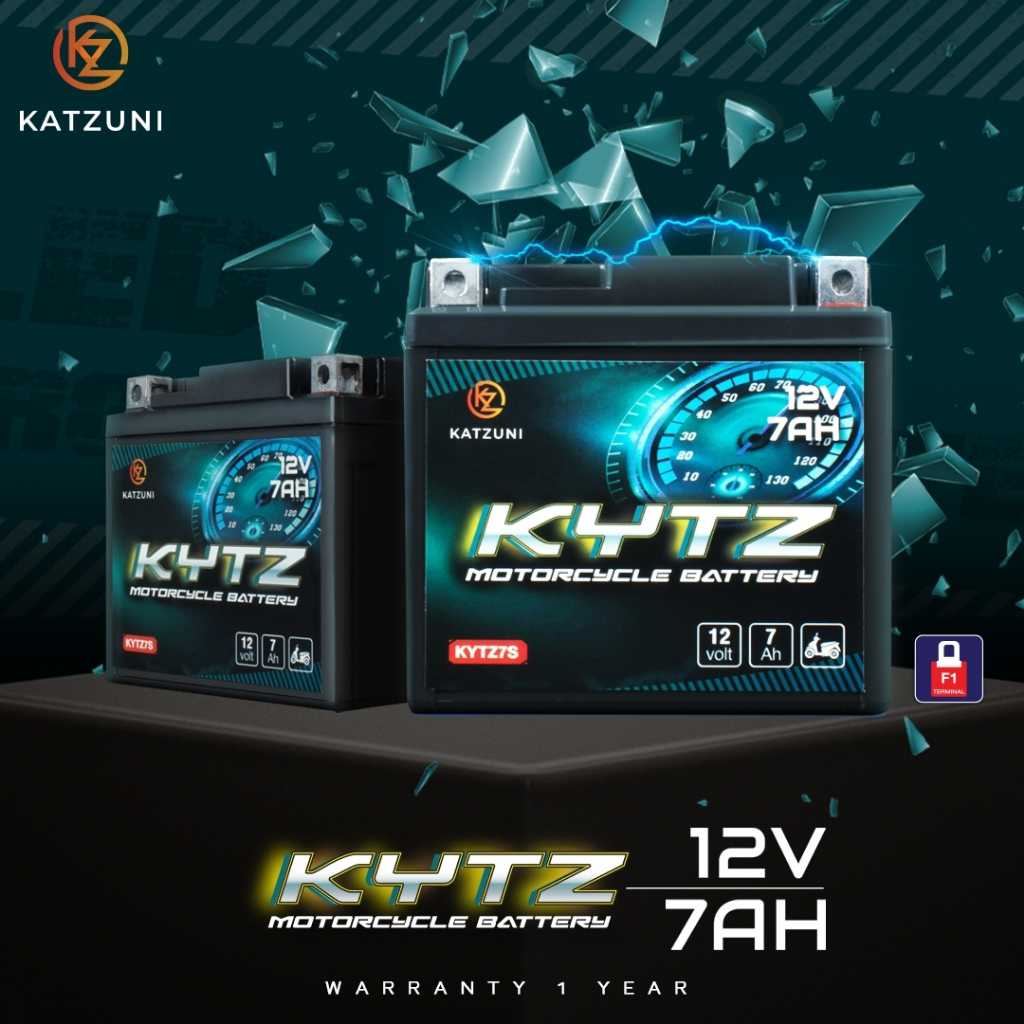 แบตเตอรี่ 7ah 12v รุ่น KYTZ7S เหมาะสำหรับมอเตอร์ไซค์