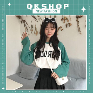 QKshop   มาแรงในตอนนี้ 🎊 เสื้อผ้าแฟชั่นผู้หญิง เสื้อยืดแขนยาวปักลายอักษรภาษาอังกฤษ สไตล์วินเทจสุดๆ สาวๆห้ามพลาด