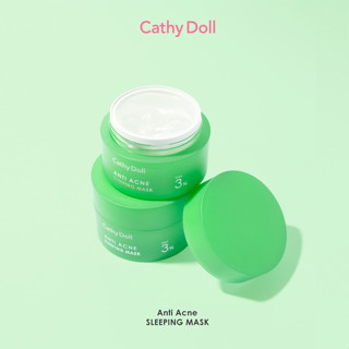 Cathy Doll Anti Acne Sleeping Mask 3% Cica 50g. เคที่ดอลล์ มาส์กหน้า เจลใสสำหรับสิว คุมมัน