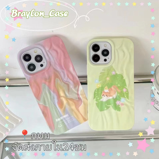 🌷Braylon🌷จัดส่งภายใน24ชม สีสัน ไล่ระดับ จิตรกรรม ศิลปะ iphone 11 14 pro max ป้องกันการหล่น ขอบเต็ม case for iPhone 12 13