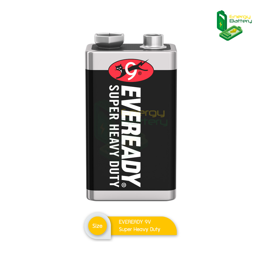 EVEREADY ถ่าน 9V Super Heavy Duty 1 ก้อน Carbon Zinc 6F22 1222