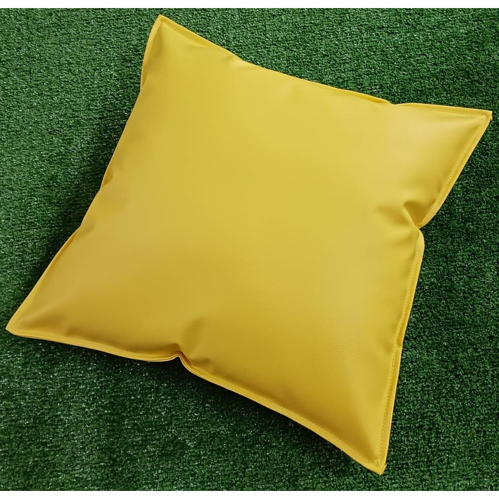 หมอนอิงหนัง ขนาด 30*30ซม. กันน้ำ กันเปื้อน เช็ดทำความสะอาดง่าย  หมอนอิง+ปลอกหมอน PVC ไม่มีซิป ไซส์เล็ก - รูปที่ 3