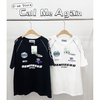 เสื้อยืด Oversize Callmeagain Demischo แต่งแถบทรงสปอต โครตสวย เท่ห์สุดๆ