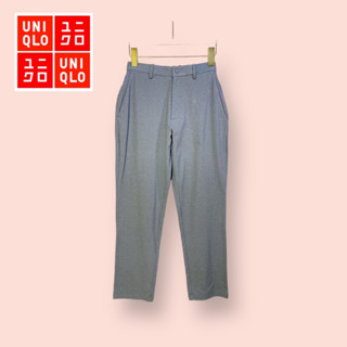 กางเกง UNIQLO ผ้าคอตต้อนผสมโพลี  กางเกงทรงสวยมาก ขาสวย เอวสวย ผ้าดีทิ้งตัวสวย ลายสวย