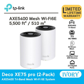 TP Link Deco XE75 Pro AXE5400 Tri-Band Mesh Wi-Fi 6E System