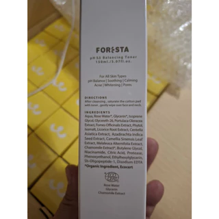 (ตัวแทน) FORESTA BALANCING TONER 150ml. โทนเนอร์วีแกน