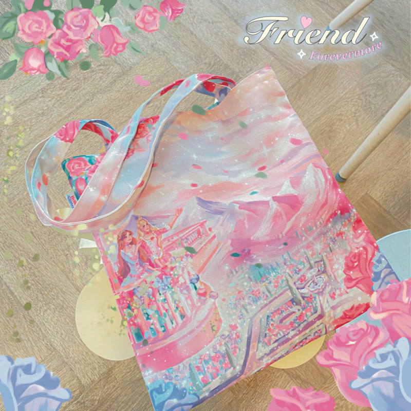 Friend forevermore กระเป๋าผ้าพิมพ์ลายทั้งใบ by helloxglitter ♡