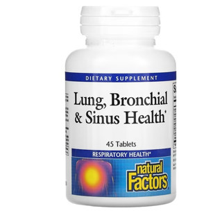 บำรุงสุขภาพปอด หลอดลม และไซนัส บรรจุ 45 เม็ด,Lung, Bronchial &amp; Sinus Health , Natural Factors