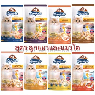 อาหารเปียกแมว เพาซ์แมวKaniva [12ซอง]มีส่วนผสมVitaminBallที่เป็นเอกลักษ์เฉพาะของKaniva 1ซองมีขนาด70g.