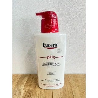 Eucerin PH5 Washlotion มีซีล ฉลากไทย 400 ml. ราคาดีดี(มีรั่วที่ฝาจากการจัดเก็บ ทำความสะอาดแล้ว)