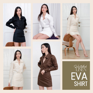 SelectedLook Eva Shirt เสื้อเชิ้ตลินินแท้ ทรงโอเวอร์ไซส์