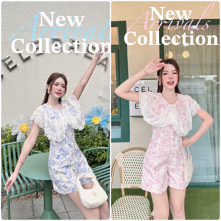 ew Collection (จั้มสูทรุ่นนี้เป็นงานผ้าทอ)  Teg : B R T  Detail : จั้มสูทกางเกงขาสั้น สวยหรูดูผู้ดี ใส่แล้ว