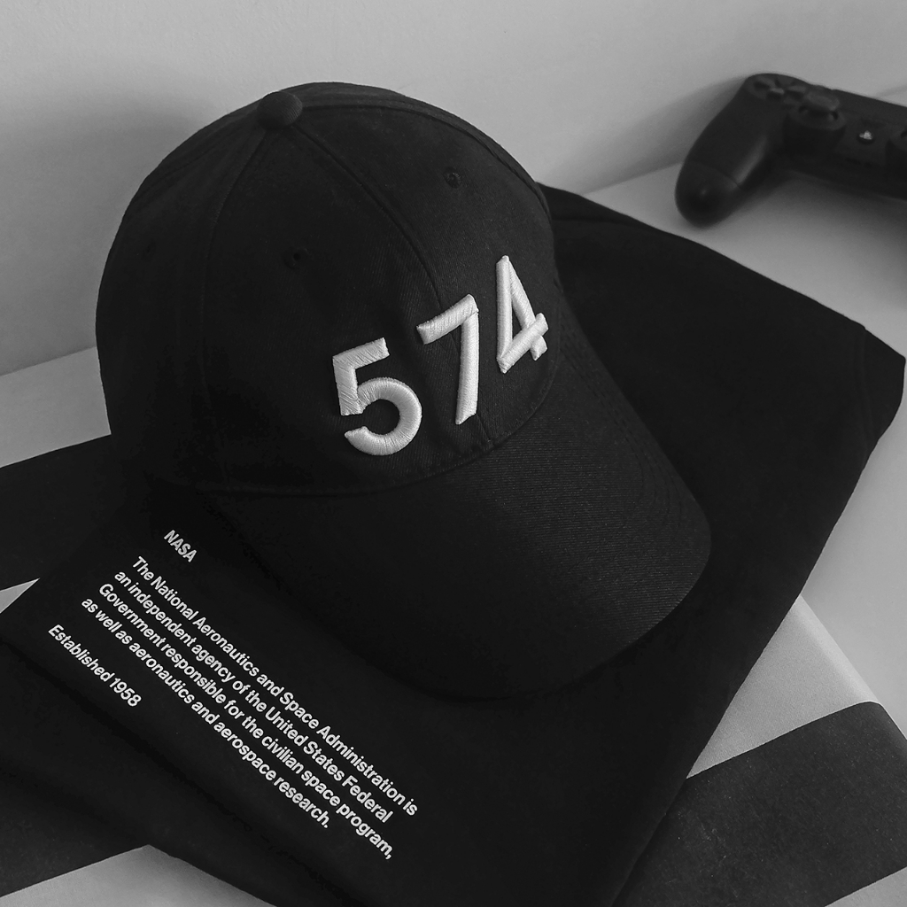 🌈 พร้อมส่งฟรี ⭐️ หมวก New Balance 574 สีดำ (มือสอง) ของแท้ 💯 ❗️
