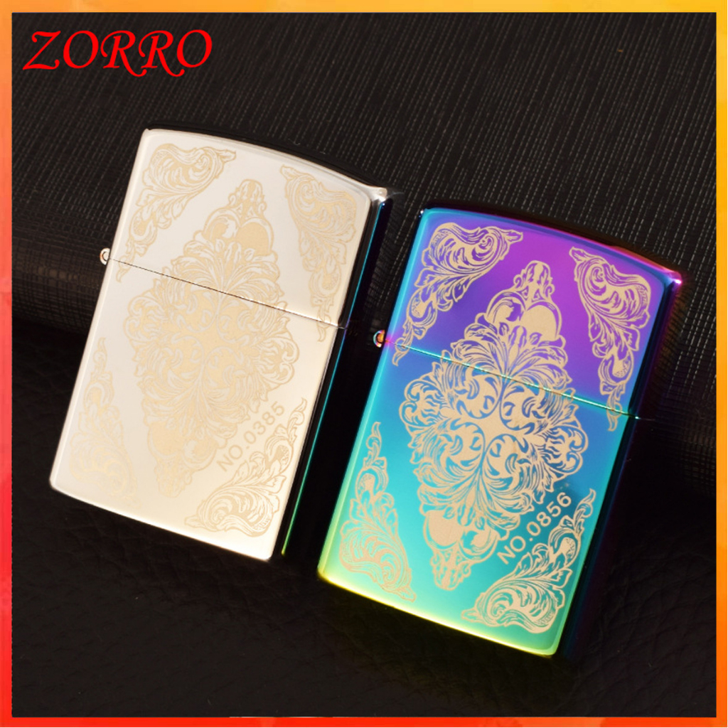 ZORRO ไฟแช็คน้ำมันลายข้าวหลามตัด พร้อมส่ง!