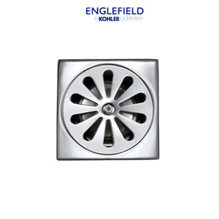 ENGLEFIELD Brass floor drain - square ตะแกรงกันกลิ่นทองเหลืองแบบเหลี่ยมเกลียว K-5276X-CP