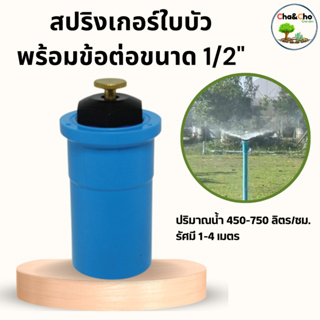 หัวฉีดน้ำ หัวฉีดใบบัว น้ำพุ่งสูงรอบทิศหัวเกลียวนอก 20มิล+ข้อต่อเกลียวใน 1/2"  สวมPVC (แพ็ค5ตัว)