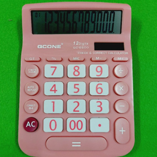 เครื่องคิดเลข QC 6600 สีสุ่ม เครื่องคิดเลข 12 หลัก  Calculator with large buttons, clearly visible, 12 digit calculator
