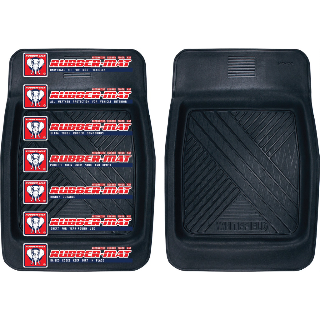 K-RUBBER ถาดยางปูพื้นรถยนต์ตราช้าง คุณภาพส่งออก คู่หน้า 2ชิ้น ุ