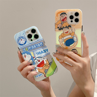 🎁ส่งของขวัญ🎁เคสไอโฟนการ์ตูน Doraemon เคสไอโฟน14Pro max เคส for iPhone 14 13 เคสไอโฟนคู่ 12 11 13Pro max 12Pro case