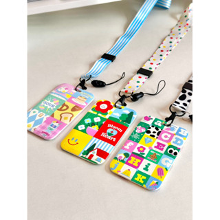 Card Holder ที่ใส่บัตร + สายคล้องคอห้อยบัตร ลายน่ารักแบรนด์ POSTITNOTEDIY