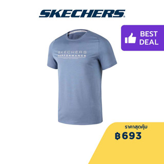 Skechers สเก็ตเชอร์ส เสื้อยืดแขนสั้นผู้ชาย Men Comfort Sports Short Sleeve Tee Apparel - P223M016-02TZ