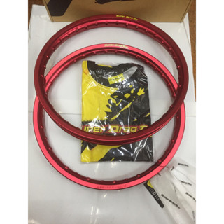 วงล้อ SUPER DRAG RIM รุ่นStreet 1.2ขอบ17 (2วง)ขอบเรียบ สีแดง(SD1217R)