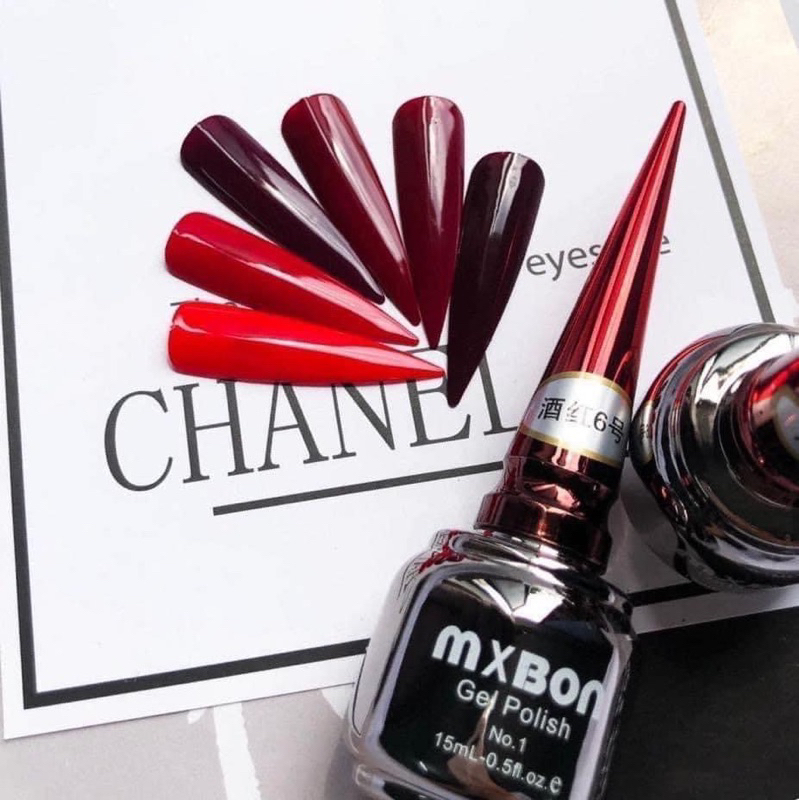 พร้อมส่ง ‼️ สี Mxbon โทนแดง สีเจลโทนสีแดง แดงมะเหมี่ยว แดงเลือดนก สีเจลสีแดง ติดทน เนื้อสีแน่น