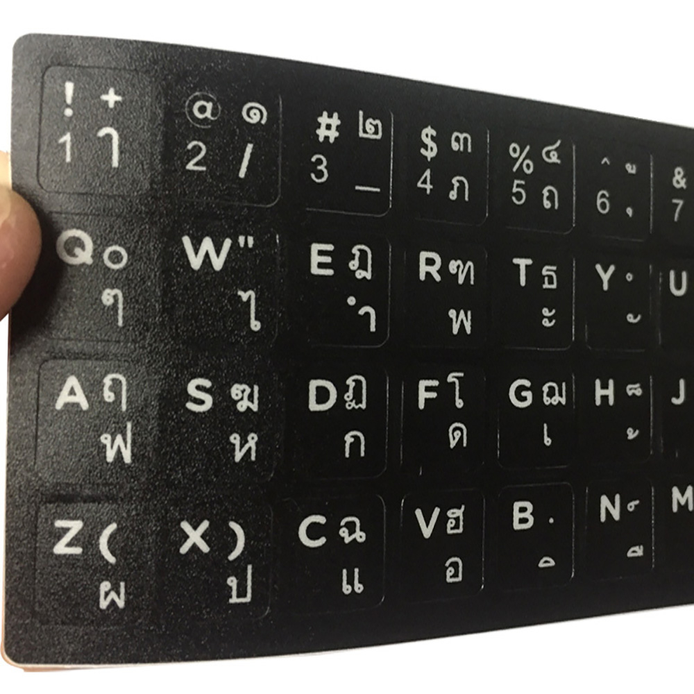AK สติกเกอร์ติดแป้นพิมพ์ไทย-อังกฤษ Sticker Keyboard Thai / English สติกเกอร์คีย์บอร์ด