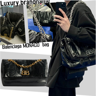 บาเลนเซียก้า Balenciaga MONACO กระเป๋าโซ่ใบเล็ก/กระเป๋าสุภาพสตรี