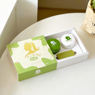 (พร้อมส่ง+ของแท้) 💚ออร่า วีไอพี Aura Vip Box Set ออร่าวีไอพีครีม (1เซ็ต มีครีม2 กระปุก แถมสบู่ 1 ก้อน)