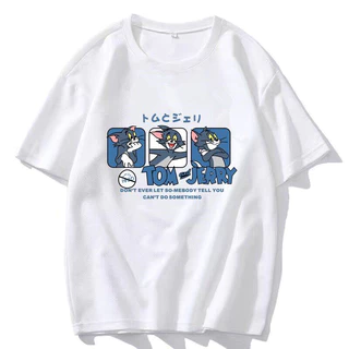 ใหม่ เสื้อยืดคอกลม ลายการ์ตูน เสื้อแขนสั้นสไตล์เกาหลี ES69