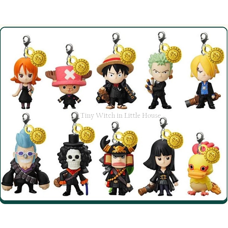 Bandai One Piece The Movie Strong World Gashapon 10 Swing Mascot Figure Set พวงกุญแจ จาก วันพีช แท้จากญี่ปุ่น