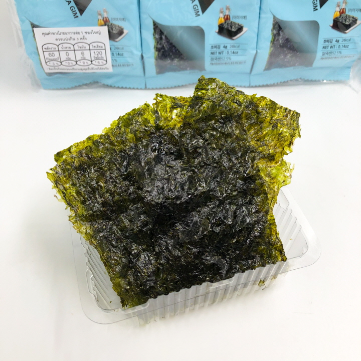 สาหร่ายเกาหลี 1 ห่อ 3 ห่อ KOREA SEAWEED ของแท้จากเกาหลี 100% 김 สาหร่ายทะเลปรุงรส สาหร่ายห่อข้าว - รูปที่ 4