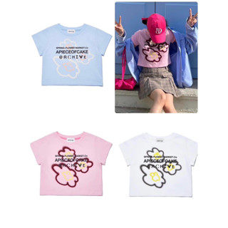 Spring Flower crop tee 🌸 เสื้อครอป ผ้าคอตตอนนุ่มนะค่า ใส่สบาย ทรงเบสิค