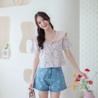 07-284 Sweet Pink Daisy Top - 2 ไซส์