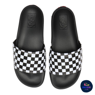 [ของแท้ ส่งฟรี จากไทย] VANS LA COSTA SLIDE-ON - (CHECKERBOARD) TRUWHT/BLK