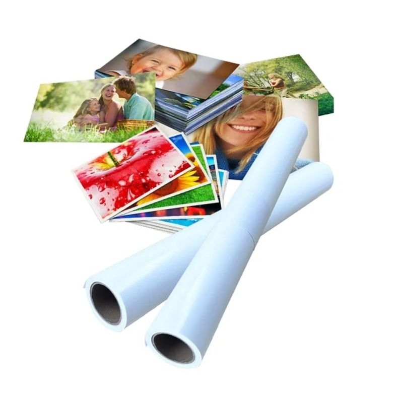 กระดาษโฟโต้เกรดพรี่เมี่ยม RC Photo Paper Silky matte 260 gsm ยาว 30 เมตร กันน้ำ ทดแดด ผิวกึ่งมันกึ่งด้าน