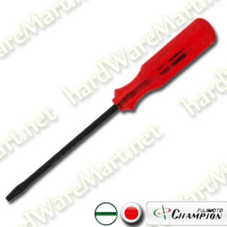 ไขควงปากแบน 8" แกนเล็ก 4 มิล. CHAMPION screwdriver flat 160F-8  แชมป์เปี่ยน