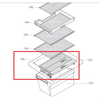 อะไหล่แท้ศูนย์/ชั้นใส่ผักอะไหล่ตู้เย็นแอลจี/Cover Assembly,Tray Vegetable/LG/ACQ86895608