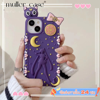 📦จัดส่งภายใน 24 ชม📦เคสไอโฟน 11 14 Pro Max สีม่วง การ์ตูน เซเลอร์มูน เคสซิลิโคนนิ่ม เคส iphone 12 13 Pro Case for iPhone