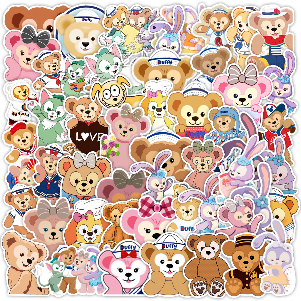 สเตลล่าลูStellaLou ดัฟฟี่  น่ารัก shelliemay gelatoni Duffy & Friends sticker สติกเกอร์กันน้ำรูปแบบที่แตกต่างกัน 50ชิ้น