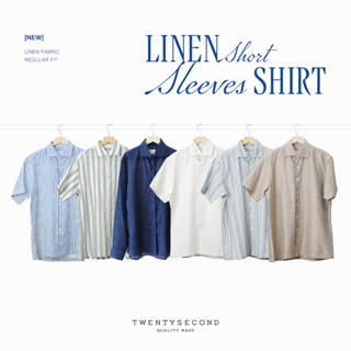 TWENTYSECOND เสื้อเชิ้ตแขนสั้นผ้าลินินรุ่น Linen Short Sleeves shirt